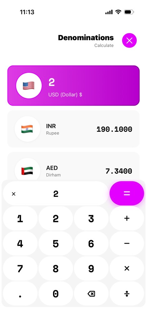 Denominations Screenshot 2