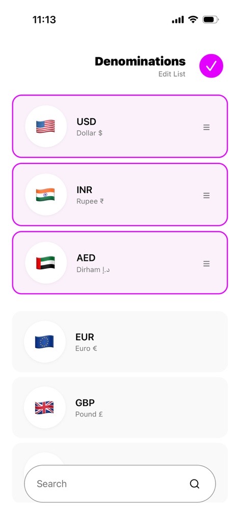 Denominations Screenshot 3